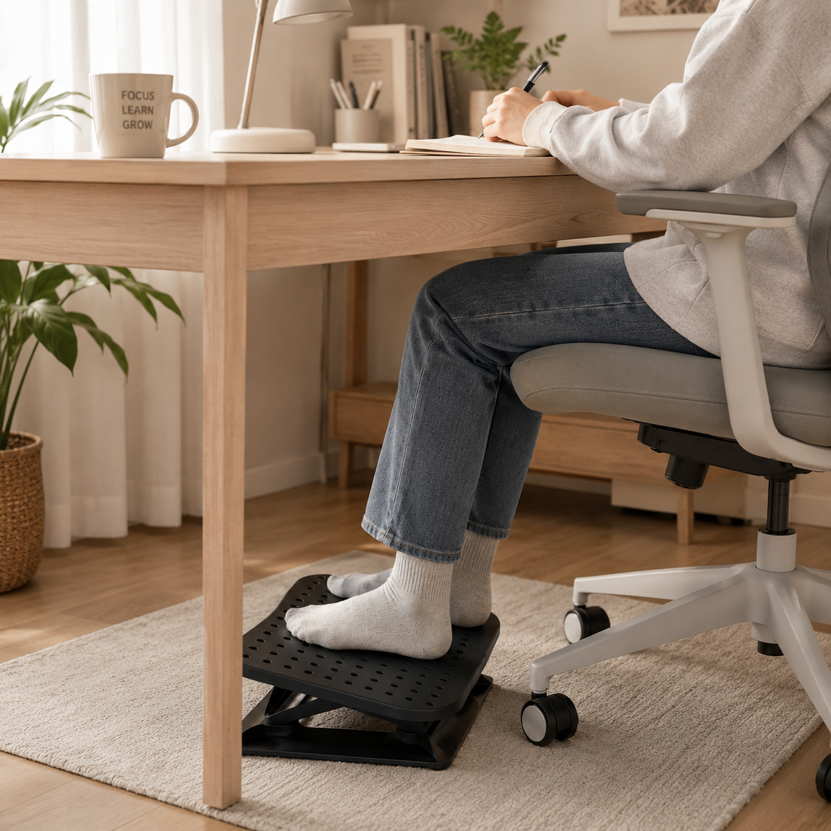 Adjustable Ergonomic Under Desk Footrest