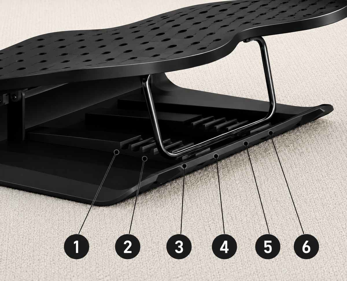 Adjustable Ergonomic Under Desk Footrest